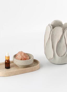 复古怀旧不规YZD则花器品托盘餐桌台前花瓶香薰饰装搭配组合套装