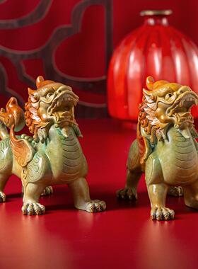 彩铜皮绣饰品，男女客厅一对，卧室一对，办公桌面柜，吉祥饰品，