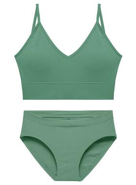 Women Bra & Brief Panties Set Push Up Sports Bra Set G-Strin