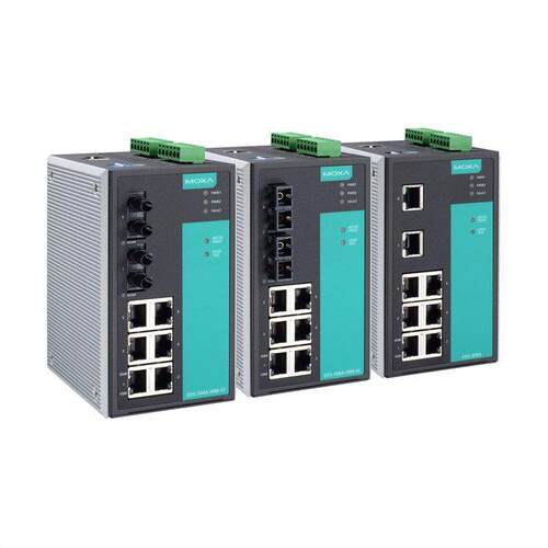 MOXA 工业以太网交换机 EDS-508A-SS-SC 金属铝外壳 - 图0