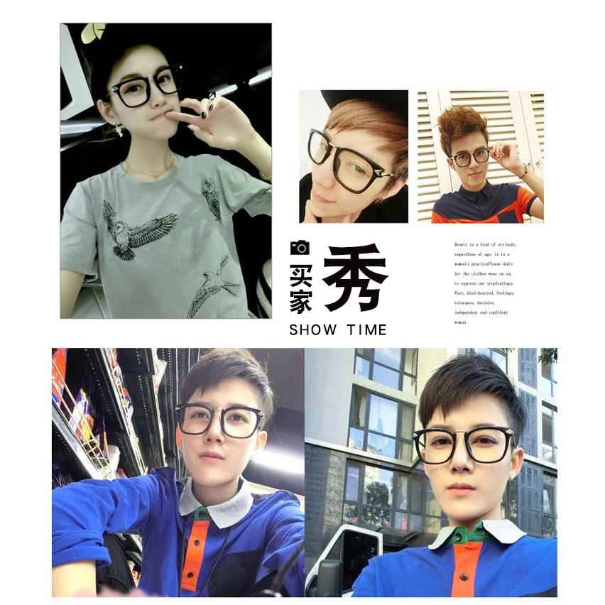 High-end anti-radiation computer glasses, anti-blue light glasses for men and women, trendy frame flat glasses, large myopia, anti-blue light glasses, light protection glasses