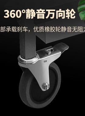 不锈钢餐车加厚三层小推车收餐车收碗车餐厅送餐车上菜车三层商用