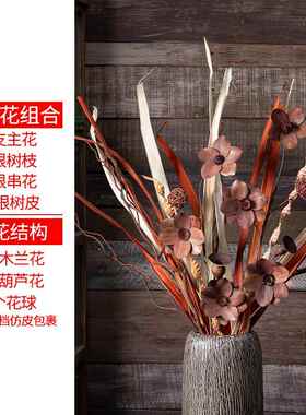 高档景德镇美式陶瓷落地花客厅古插花绿色轻奢瓶摆件装居饰复家简