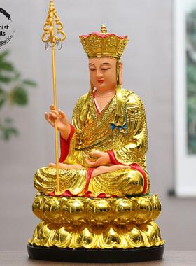 工厂直销佛像树脂玻璃纤维镀金彩绘地藏菩萨12寸地藏菩萨像