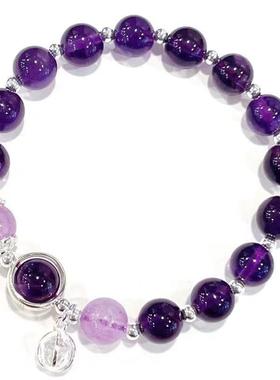 乌拉圭紫水晶手串手链女