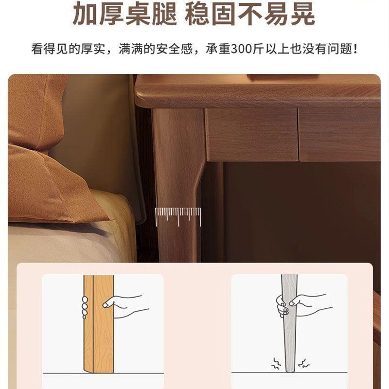 All solid wood narrow desk home bedroom simple office desk computer table small apartment home children's study table and chairs