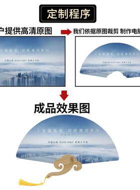 新款直销加厚宣纸洒金空白团扇中国风宫扇手绘竹制手柄卡纸扇印刷