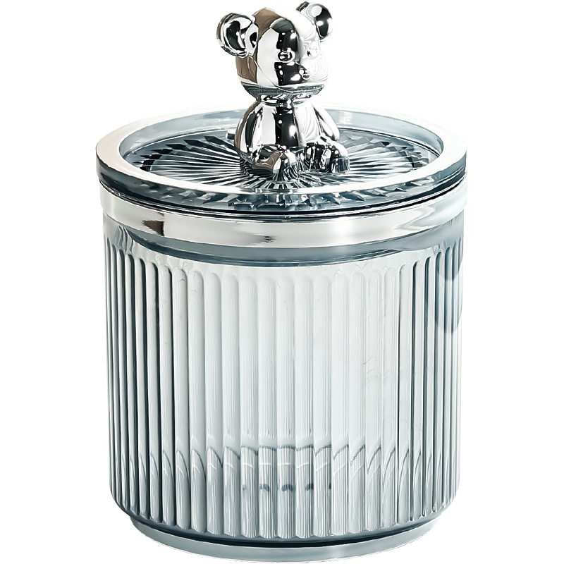 棉签收纳盒家用桌面梳妆台透明塑料亚克力筒防尘带盖便携轻奢高档,淘宝优惠券,粉丝福利购,淘宝优惠卷