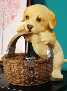 玄关财狗狗收7126M纳摆件美式家居饰品客钥厅装饰门口鞋柜招放上