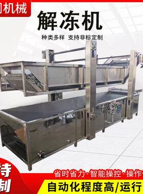 自动控温冻毛肚百叶气泡解冻机提升式冻鱼盘快速解冻设备生产厂家