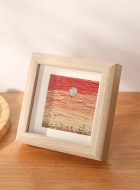 正方形油画相框cmDIY亲子装饰画