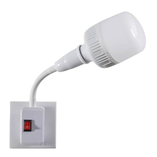 直插式LED灯插头插座灯带开关插电灯泡超亮卧室客厅家用节能壁灯 - 图3