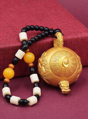 黄铜把把壶转转迷你貔貅小茶壶马上胡转转手把件打麻将工艺品摆件