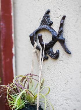 薇荨铸铁飞鱼钩钩花挂园庭户外装饰个性杂货ZAKK院墙A美式KVD挂件