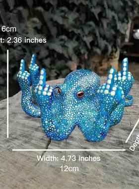 跨境 章鱼八爪鱼夜光装饰品摆件设计 家居恶搞庭院摆件设计章鱼
