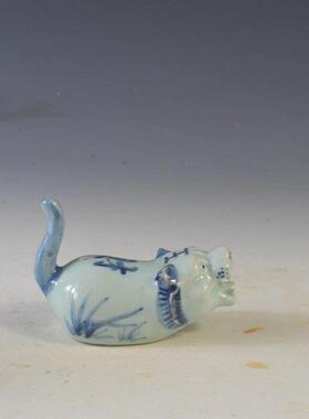 仿古瓷器 复古民国风格 青花十二生肖砚滴 水滴 文房古董古玩老货