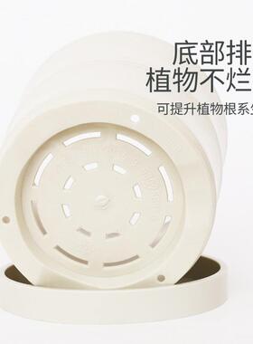 时尚简约竹节花盆 家用创意绿植盆栽塑料树脂花盆厂家直销