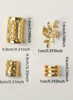 40/80PCS Elegant Hollow Out Hair Rings For Women Girls DIY