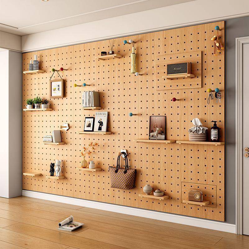 Hole entry Itado entrance hall storage rack storage see details rack kindergarten solid wood hole wall children's decorative hole display wall hanging