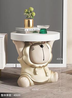 大狮子咖啡桌落地式装饰品客厅家居配件电视柜旁边的沙发卧室乔迁