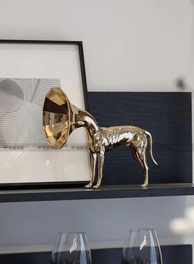 叭马摆客厅玄关酒柜工艺品酒店样板间件艺术软高级感QCC喇装装饰