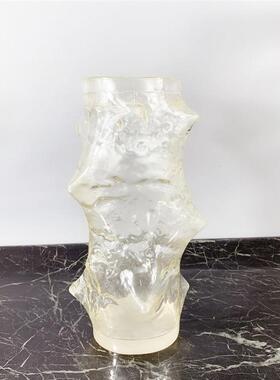 现代简约透明树脂花器创意海胆样板房客厅玄关干花花瓶软装饰品