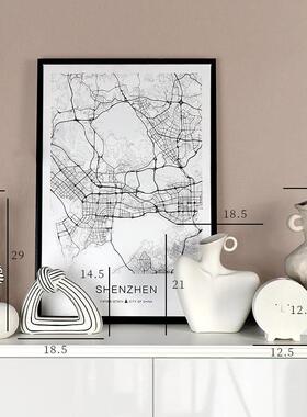 北欧现代轻奢艺术陶瓷装饰摆件样板间售楼处书房客厅玄关桌面摆设