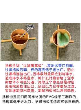 古法养鱼圆缸流水摆件桌面生财造景水循环增氧三合一瀑布式过滤器