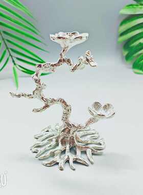 合金两朵梅花水晶球座水晶球底座底托置物架球架球金属球托支架