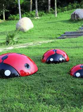 七星瓢虫雕塑景区售楼部花园草坪井盖装饰户外园林景观甲壳虫摆件