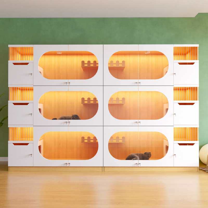 定制宠物笼子猫狗小宠动物寄养展示柜子实木猫柜子玻璃全景猫屋笼,淘宝优惠券,粉丝福利购,淘宝优惠卷