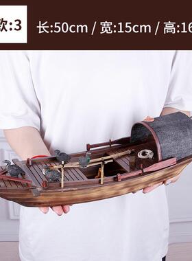 中江南水乡船仿古绍兴水乡木品船乌篷船可以水中飘工艺装ltao1006