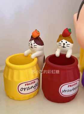 日本可爱的猫饰品治疗烘焙桌面储存女孩装饰店场景生日礼物