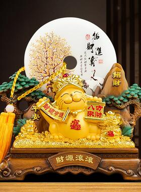 招米进宝平安扣招米猫摆件开业客厅办公室公司店铺乔迁开业礼品