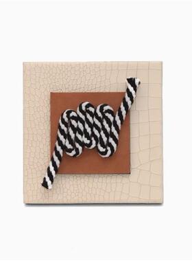 简约高级感编摆织毛线QNY相框摆设计师款品家居软装饰件婚纱照桌