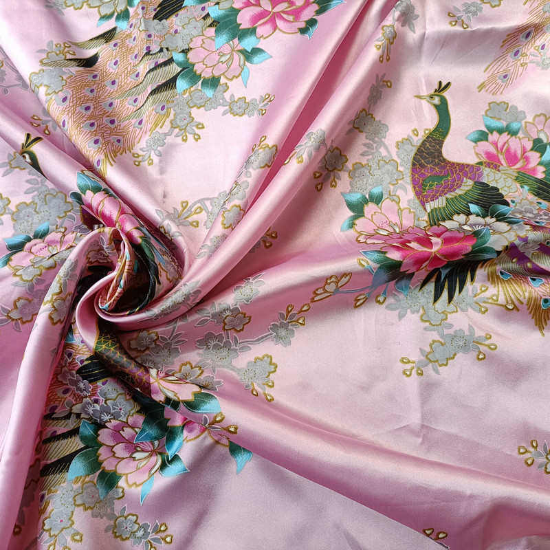 孔雀色丁印花面料 丝绸绸缎锦织缎布料 旗袍舞台装家居服被套里布,淘宝优惠券,粉丝福利购,淘宝优惠卷