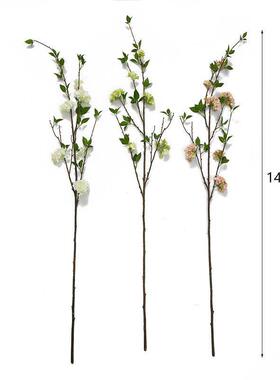 仿真花木本雪球客厅电视柜高枝落地假花摆设餐桌软装饰插花小绣球