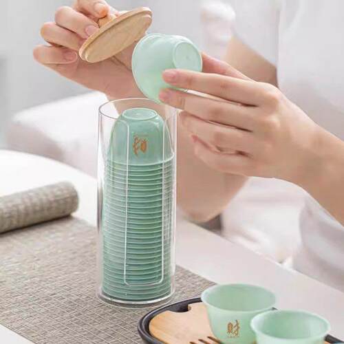 日本一次性茶杯家用待客功夫品茗杯子稻壳航空加硬厚食品级耐高温 - 图2