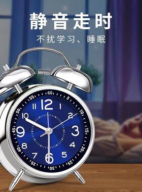 【天猫甄选】金属闹钟学生专用2026新款超大声荧光静音可充电闹钟