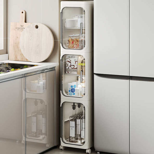 Folding clip-on storage rack kitchen debris narrow slot storage cabinet narrow bathroom bathroom refrigerator bedroom side cabinet