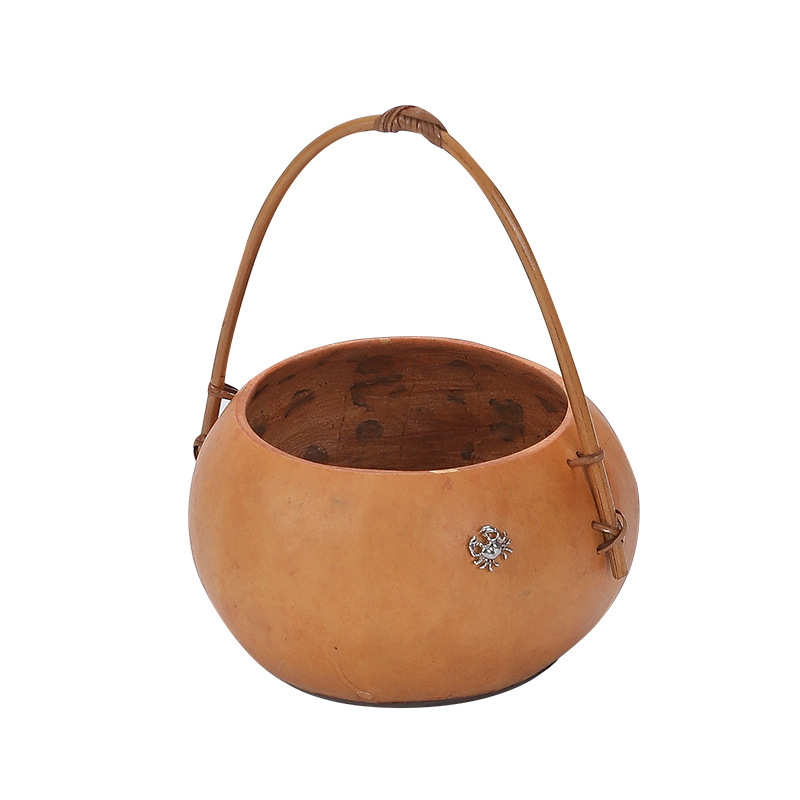 Creative handmade bamboo gourd basket bamboo storage box dried fruit snack box tea set storage basket