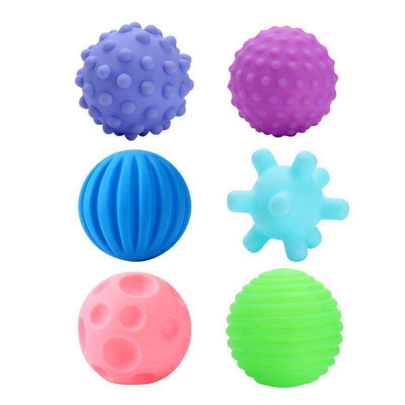 婴儿捏捏叫抚触按摩球软胶触觉感知喷水宝宝洗澡玩具可啃咬手抓球 - 图3