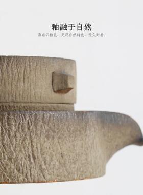 石磨流水饰品陶瓷幸运小水磨石槽磨盘庭院风水轮水景鱼缸配件