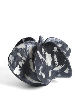 简约现代杨桃花器黑色手绘几何花瓣造型餐厅桌样板间茶几书柜摆件