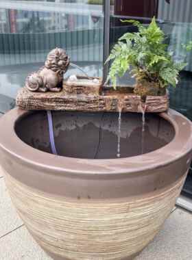 生态缸造景古法养鱼循环流水摆件客厅庭院花园鱼缸装饰过滤配件