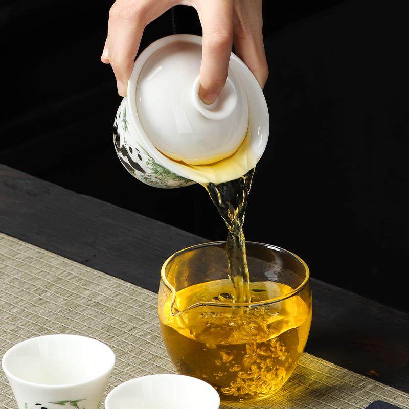 羊脂玉瓷盖碗茶杯快客杯户外露营旅行茶具一壶三杯功夫茶具可定制,淘宝优惠券,粉丝福利购,淘宝优惠卷