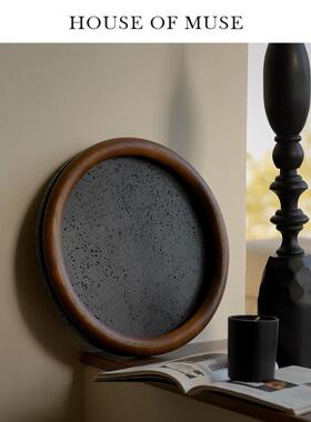 缪斯家 玄凌 印度进口芒果木覆古摆件客厅办公室实木中古装饰品