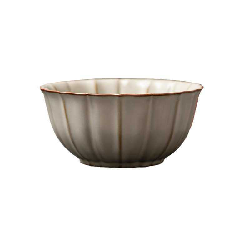 Bean yellow glaze Ru kiln tea wash can nourish Ru porcelain tea set accessories cup washing large tea residue jar water bowl building water teapot