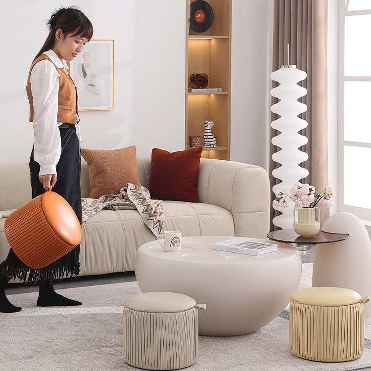 小凳子客厅家用矮凳皮墩子茶几沙发凳脚凳门口换鞋凳圆凳子可叠放,淘宝优惠券,粉丝福利购,淘宝优惠卷