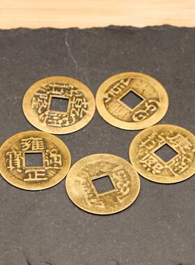 铜钱五帝钱镀铜币前五帝钱散装铜币工艺品仿古钱币厂家